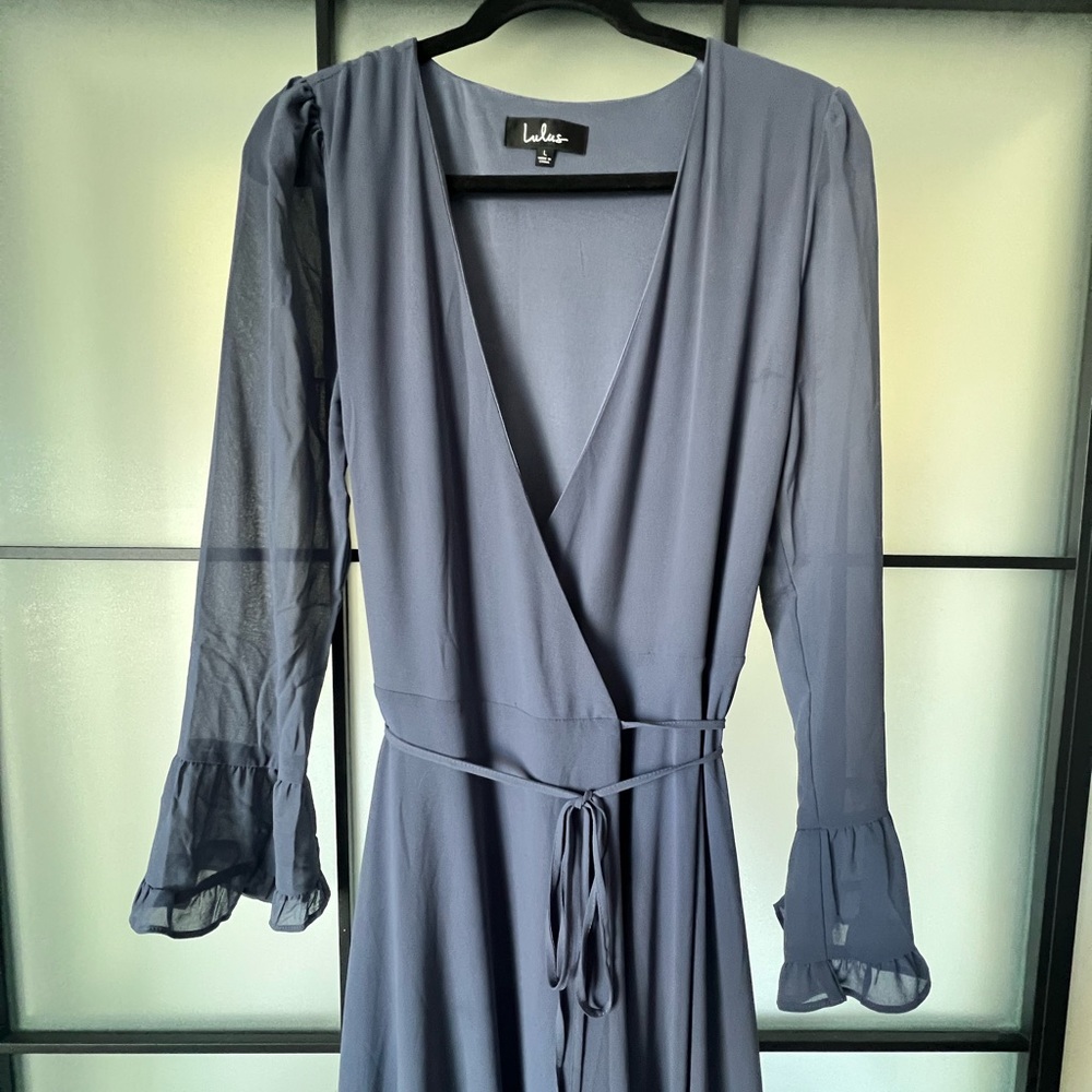 Lulus maxi wrap dress size Large